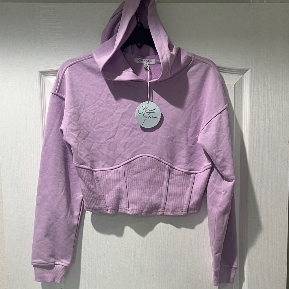 Cloud ten Women's Lilac Hoodie Sweater